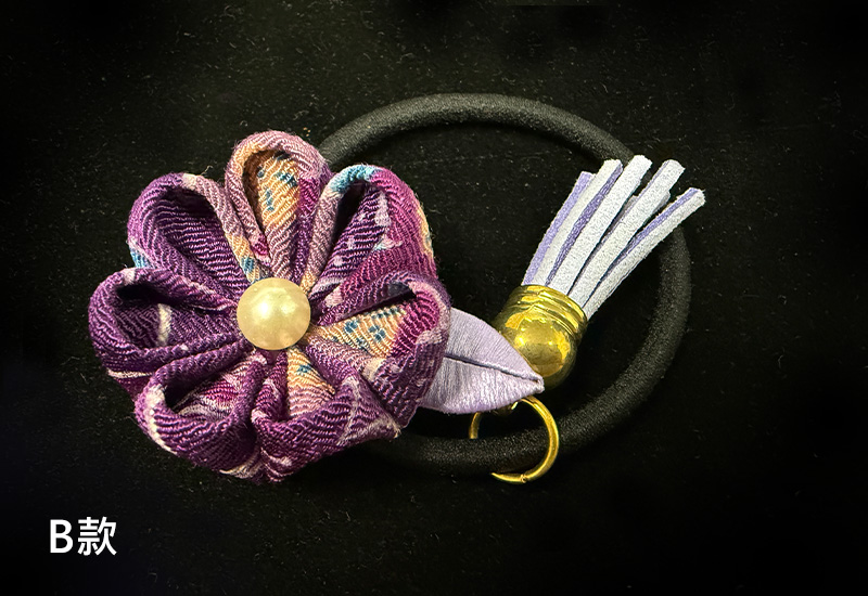 細工纏花單層髮圈